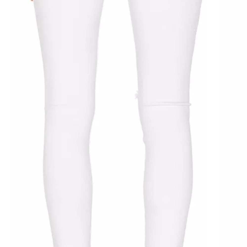 Hudson Nico Mid-rise Super Skinny Jeans. White. Distressed. Size 30 - Picture 2 of 11